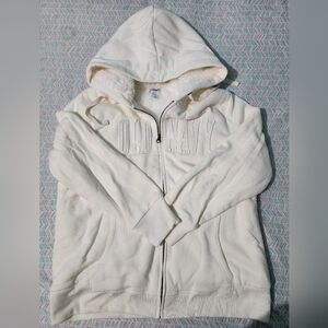 Old Navy White Zip-Up Hoodie